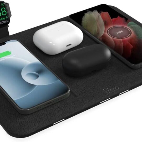 HALO Universal Wireless 4-in-1 Charging Mat with Apple Watch Holder